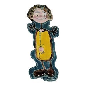 Vintage Licinio Portugal Figural Folk Art Mother Child Hanging Wall Souvenir